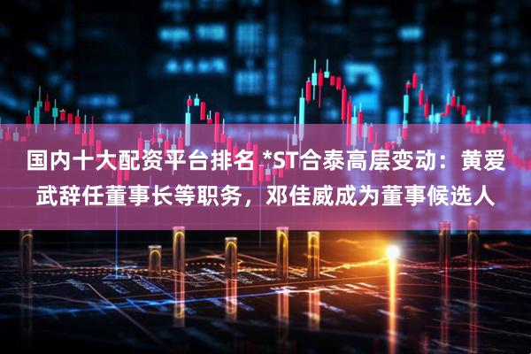 国内十大配资平台排名 *ST合泰高层变动：黄爱武辞任董事长等职务，邓佳威成为董事候选人